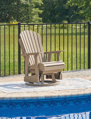 Nashville Furniture Outlets - Ashley Furniture - Hyland wave Outdoor - Swivel Glider Chair / Driftwood - P114-820