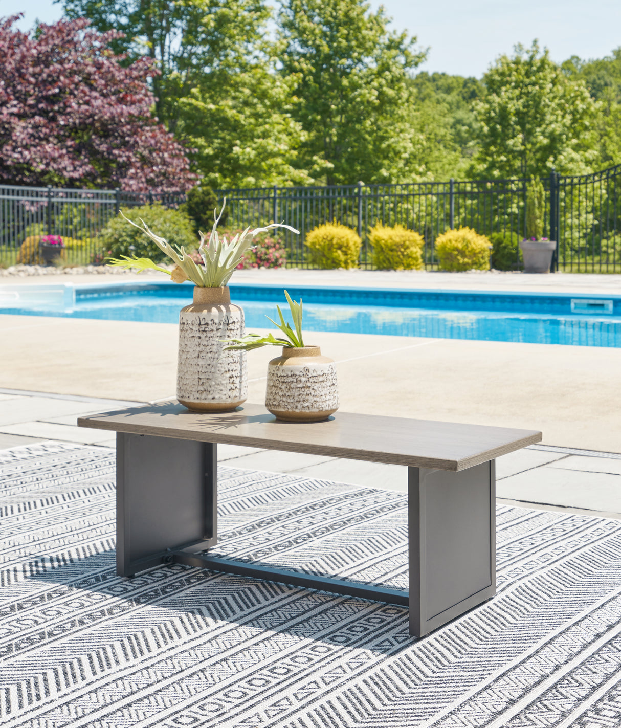 Nashville Furniture Outlets - Ashley Furniture - Bree Zee Outdoor - Rectangular End Table / Brown - P160-703