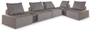 Nashville Furniture Outlets - Ashley Furniture - Bree Zee Outdoor - 7-Piece Outdoor Modular Seating / Brown - P160P13