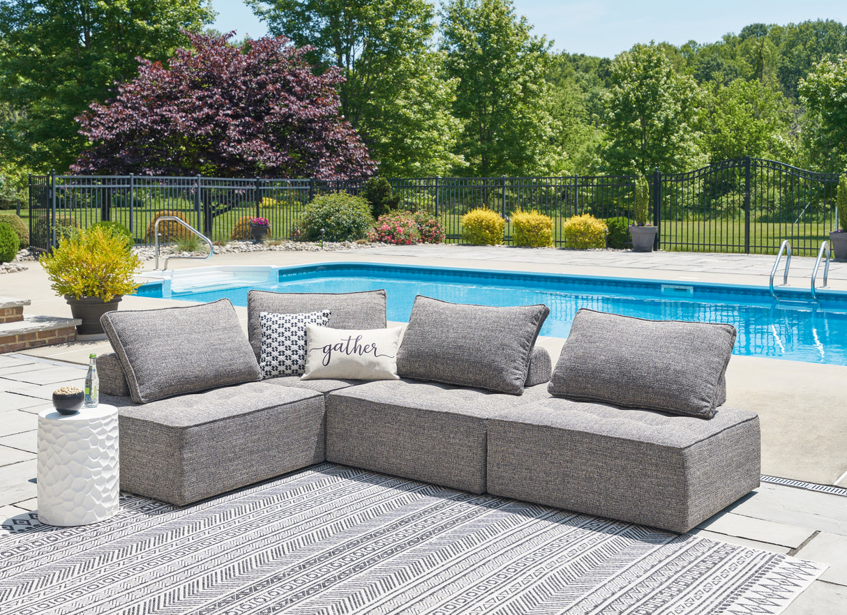 Nashville Furniture Outlets - Ashley Furniture - Bree Zee Outdoor - 4-Piece Outdoor Sectional / Brown - P160P8