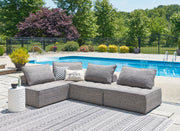 Nashville Furniture Outlets - Ashley Furniture - Bree Zee Outdoor - 4-Piece Outdoor Sectional / Brown - P160P8