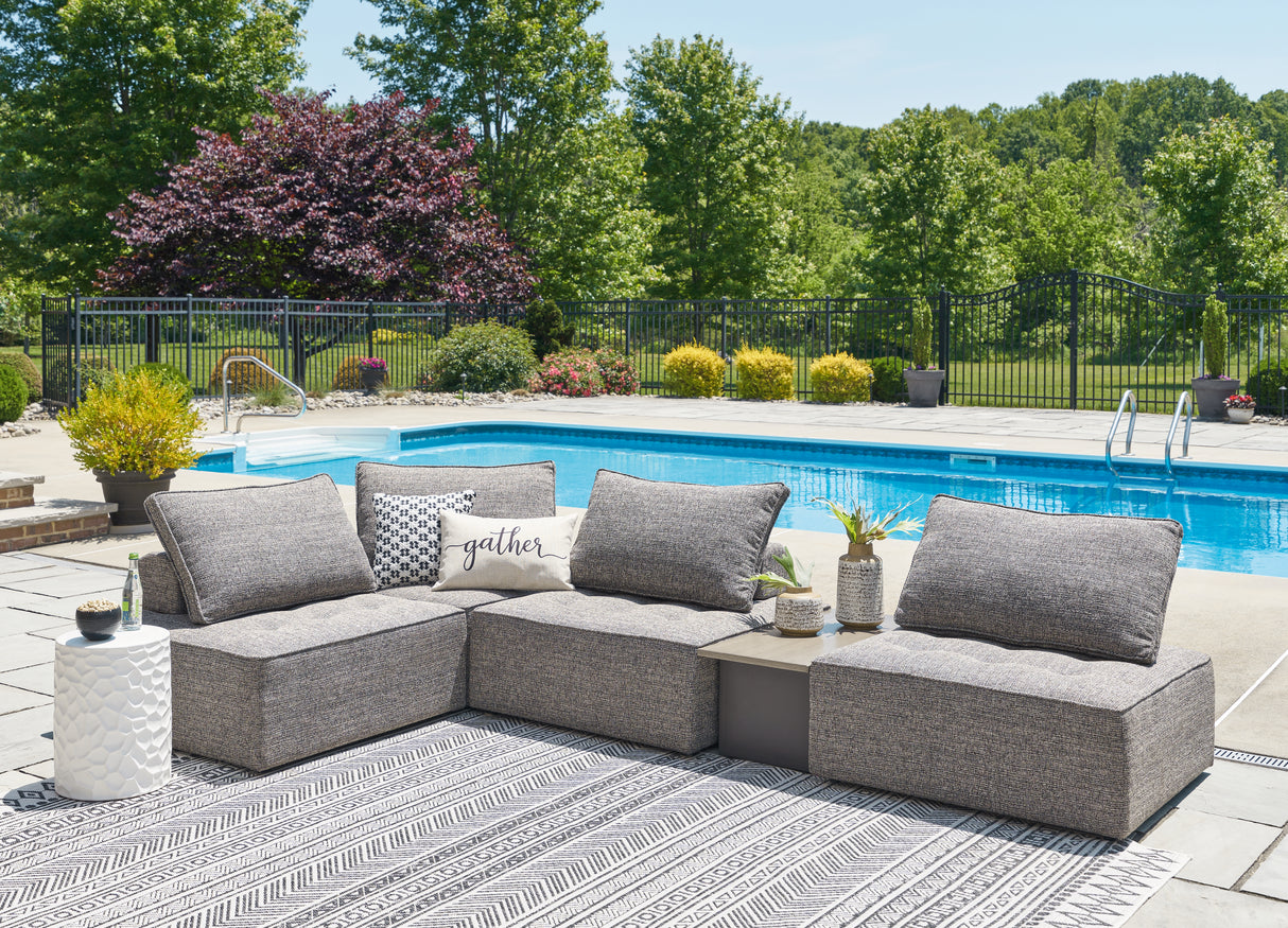 Nashville Furniture Outlets - Ashley Furniture - Bree Zee Outdoor - 5-Piece Outdoor Sectional / Brown - P160P5