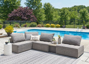 Nashville Furniture Outlets - Ashley Furniture - Bree Zee Outdoor - 5-Piece Outdoor Sectional / Brown - P160P5