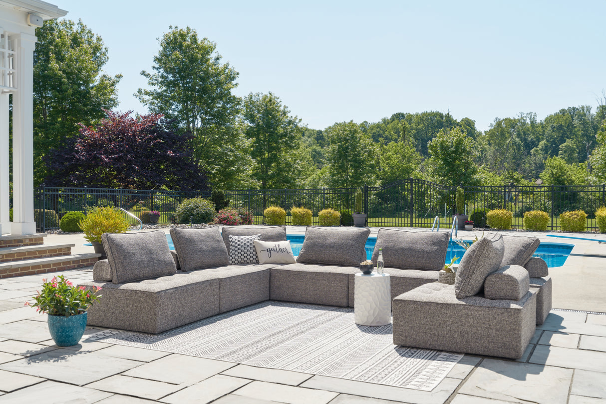 Nashville Furniture Outlets - Ashley Furniture - Bree Zee Outdoor - 8-Piece Outdoor Sectional / Brown - P160P6
