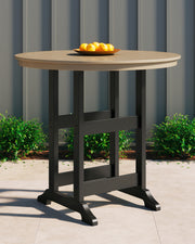 Nashville Furniture Outlets - Ashley Furniture - Fairen Trail Outdoor - Square Counter TBL w/UMB OPT / Black/Driftwood - P211-632