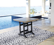 Nashville Furniture Outlets - Ashley Furniture - Fairen Trail Outdoor - Square Counter TBL w/UMB OPT / Black/Driftwood - P211-632