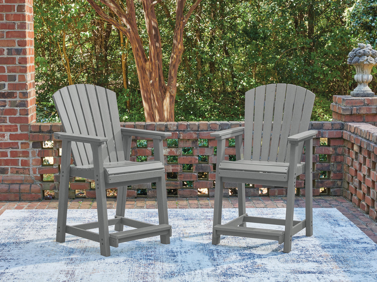 Nashville Furniture Outlets - Ashley Furniture - Sanctuary Beach Outdoor - Barstool (Set of 2) / Dark Gray - PCP227-124
