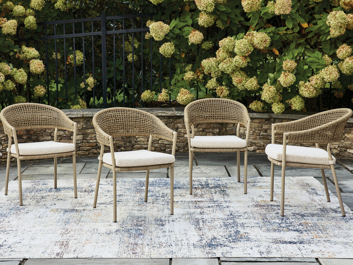 Nashville Furniture Outlets - Ashley Furniture - Orchard Beach Outdoor - Arm Chair With Cushion (4/CN) - PCP373-601A