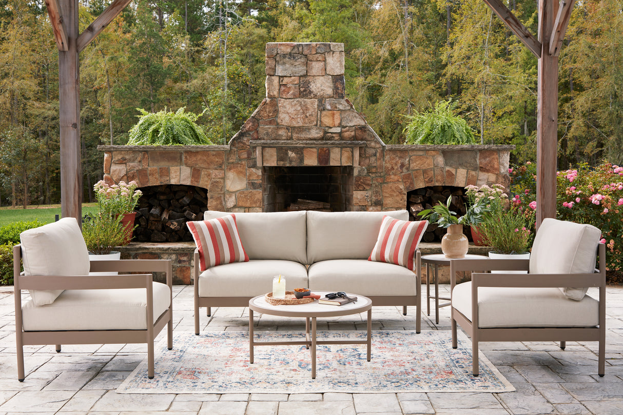 Nashville Furniture Outlets - Ashley Furniture - Bluff Trail Outdoor - Love/Chairs/Tables Set (5/CN) - PCP383-080