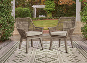 Nashville Furniture Outlets - Ashley Furniture - Beach Front Outdoor - Arm Chair With Cushion (Set of 2) / Beige - P399-601A