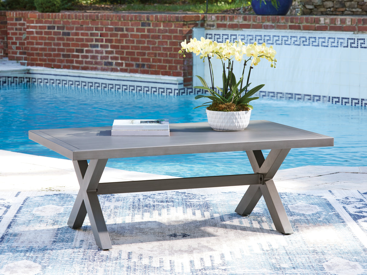Nashville Furniture Outlets - Ashley Furniture - Half Moon Beach Outdoor - Rectangular Cocktail Table / Gray - PCP418-701