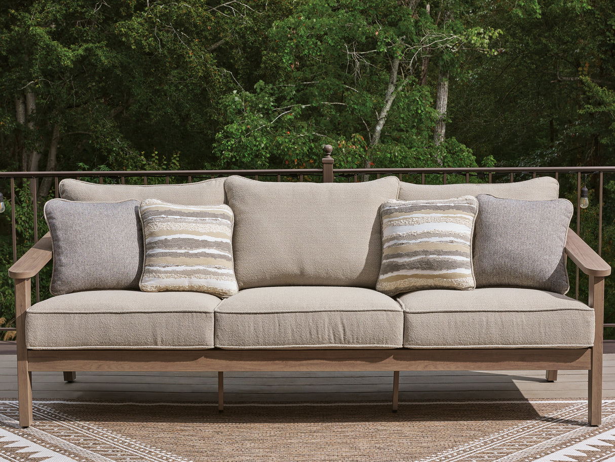 Nashville Furniture Outlets - Ashley Furniture - Harmony Headlands Outdoor - Sofa with Cushion / Natural/Gray - PCP428-838