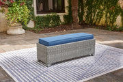 Nashville Furniture Outlets - Ashley Furniture - Naples Beach Outdoor - Bench with Cushion / Light Gray - P439-600