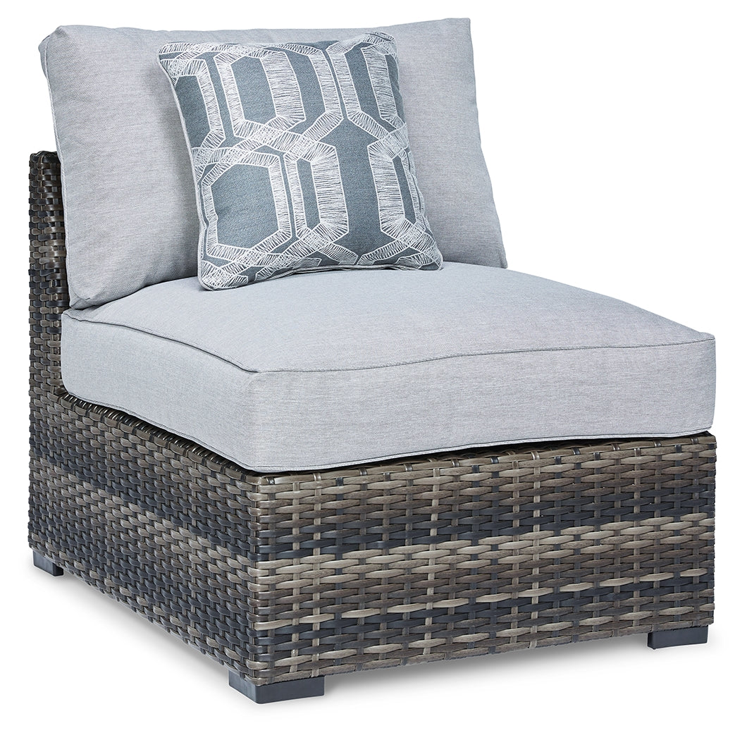 Nashville Furniture Outlets - Ashley Furniture - Harbor Court Outdoor - Armless Chair w/Cushion (Set of 2) / Gray - P459-846