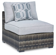 Nashville Furniture Outlets - Ashley Furniture - Harbor Court Outdoor - Armless Chair w/Cushion (Set of 2) / Gray - P459-846