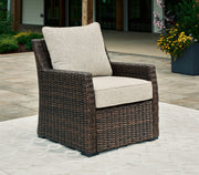 Nashville Furniture Outlets - Ashley Furniture - Brook Ranch Outdoor - Lounge Chair w/Cushion (1/CN) / Brown - P465-820