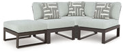 Nashville Furniture Outlets - Ashley Furniture - Beachloft Outdoor - 4-Piece Outdoor Sectional / Black/Gray - P490P7