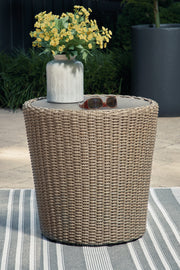 Nashville Furniture Outlets - Ashley Furniture - Danson Outdoor - Round End Table / Beige - P505-706