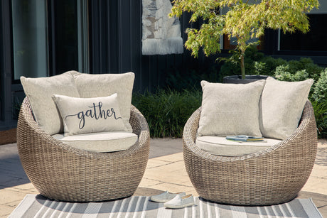 Nashville Furniture Outlets - Ashley Furniture - Danson Outdoor - Round End Table / Beige - P505-706
