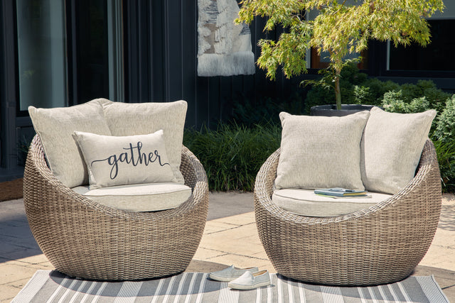 Nashville Furniture Outlets - Ashley Furniture - Danson Outdoor - Round End Table / Beige - P505-706