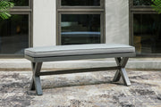 Nashville Furniture Outlets - Ashley Furniture - Elite Park Outdoor - Bench with Cushion / Gray - P518-600