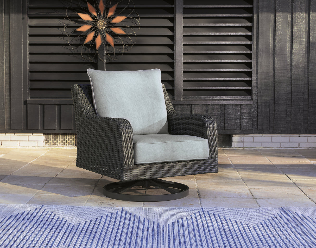 Nashville Furniture Outlets - Ashley Furniture - Elite Park Outdoor - Swivel Lounge w/ Cushion / Gray - P518-821