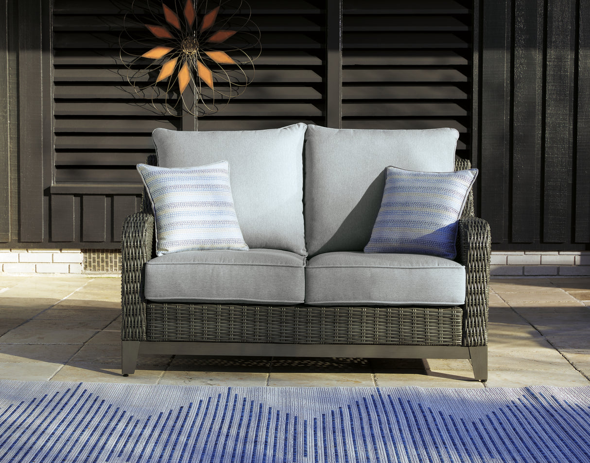 Nashville Furniture Outlets - Ashley Furniture - Elite Park Outdoor - Loveseat w/Cushion / Gray - P518-835