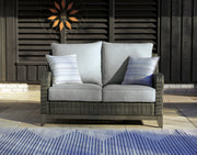 Nashville Furniture Outlets - Ashley Furniture - Elite Park Outdoor - Loveseat w/Cushion / Gray - P518-835