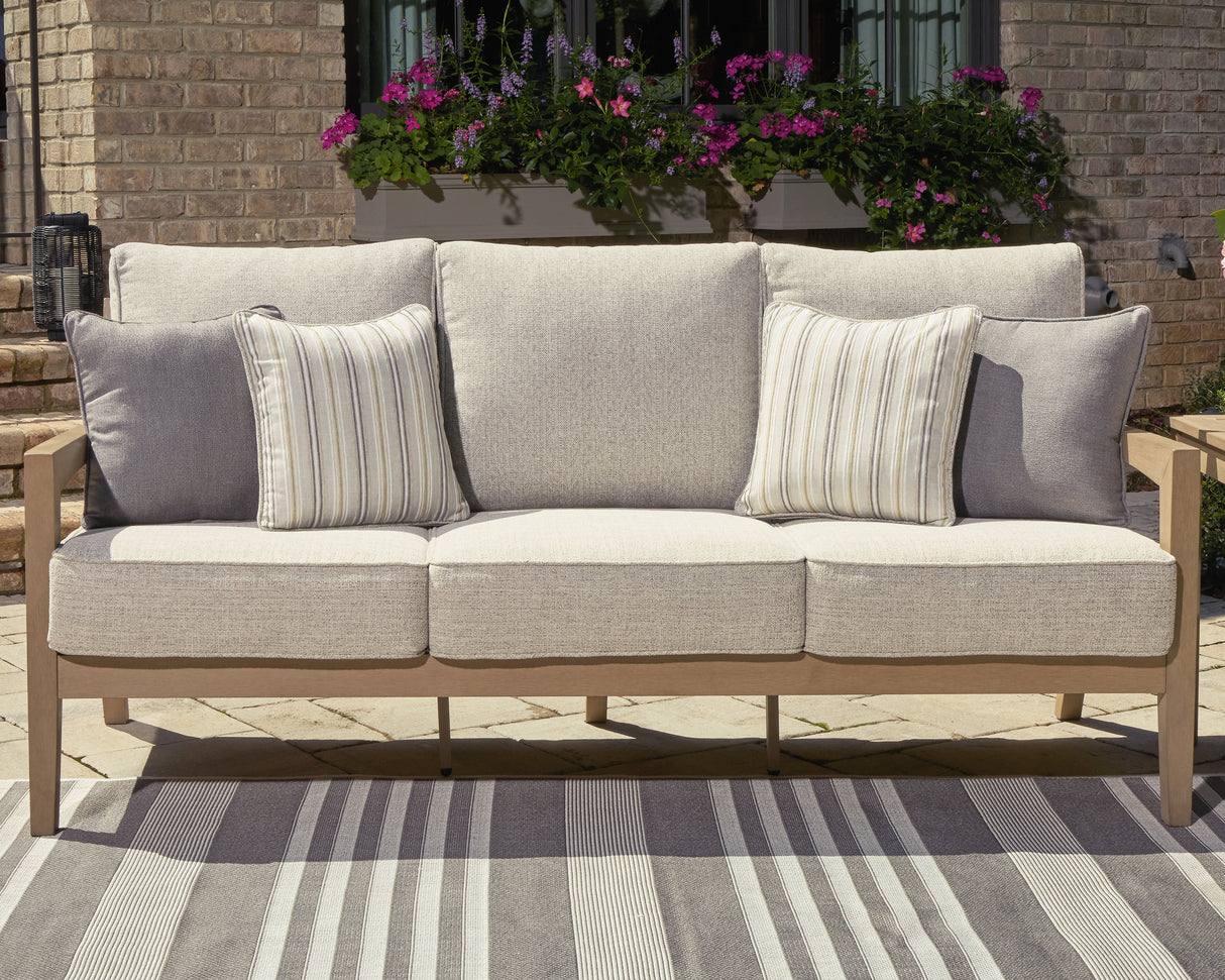 Nashville Furniture Outlets - Ashley Furniture - Hallow Creek Outdoor - Sofa with Cushion / Driftwood - P560-838