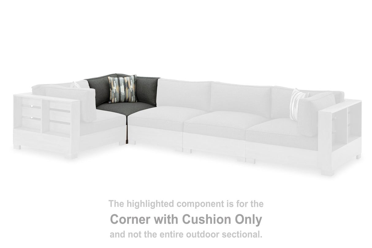 Nashville Furniture Outlets - Ashley Furniture - Citrine Park Outdoor - Corner with Cushion (1/CN) / Brown/Charcoal - P660-877