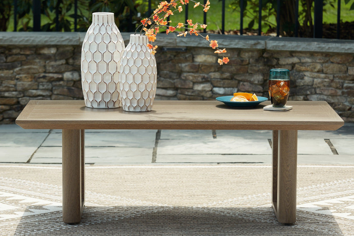Nashville Furniture Outlets - Ashley Furniture - Serene Bay Outdoor - Rectangular Cocktail Table / Dark Brown - P671-701