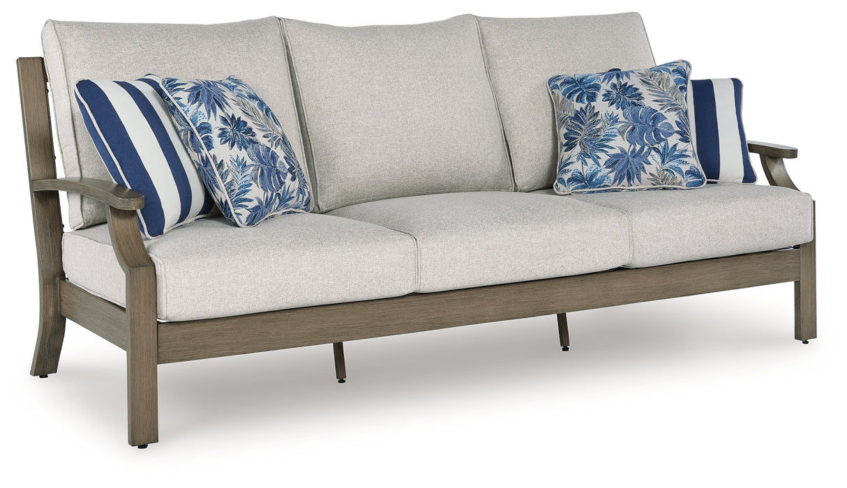 Nashville Furniture Outlets - Ashley Furniture - Rainier Ranch Outdoor - Arm Chair With Cushion (Set of 2) / Brown/Beige - P701-601A