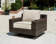 Nashville Furniture Outlets - Ashley Furniture - Coastline Bay Outdoor - Swivel Lounge w/ Cushion / Brown - P784-821