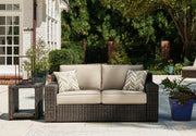 Nashville Furniture Outlets - Ashley Furniture - Coastline Bay Outdoor - Loveseat w/Cushion / Brown - P784-835