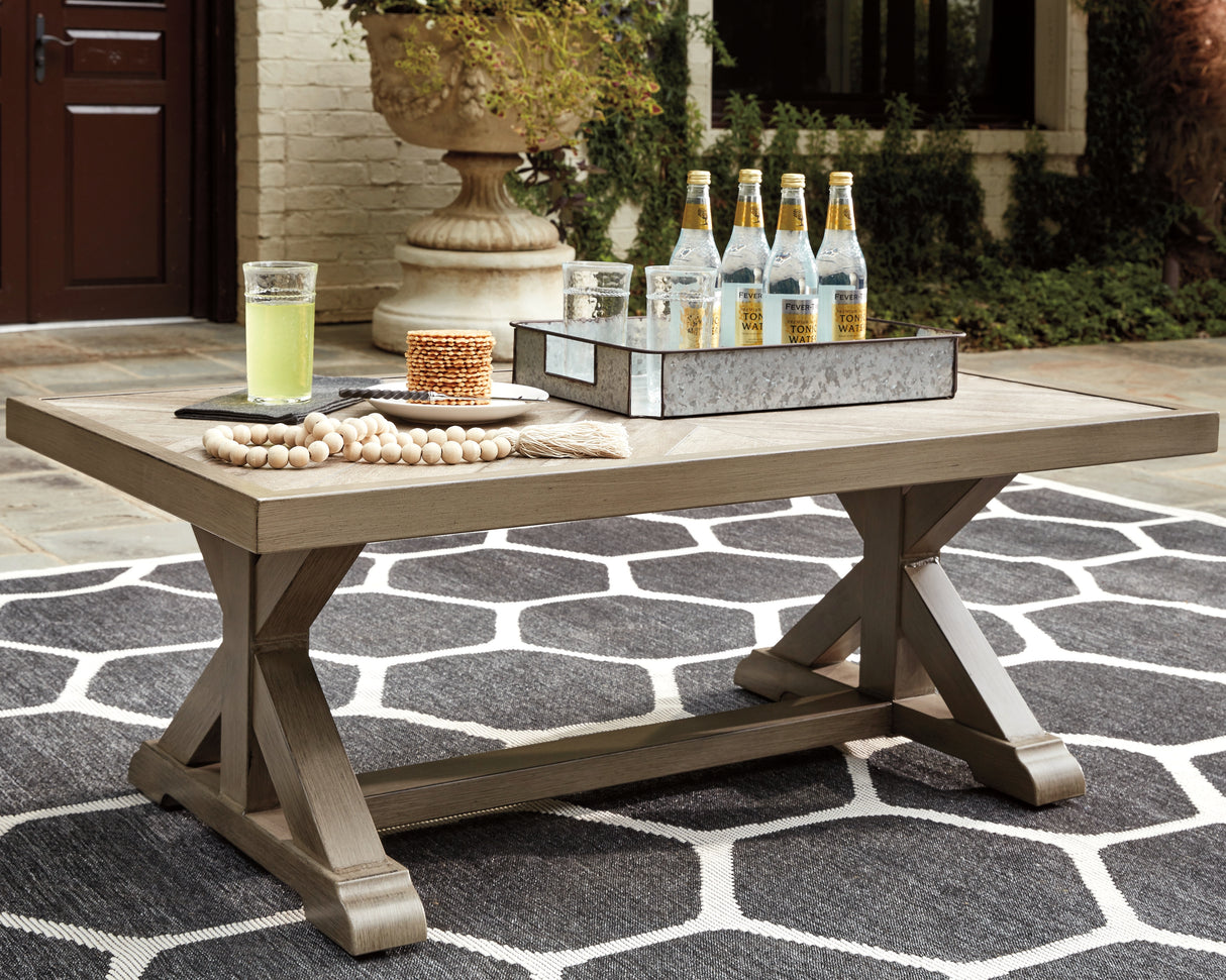 Nashville Furniture Outlets - Ashley Furniture - Beachcroft Outdoor - Rectangular Cocktail Table / Beige - P791-701