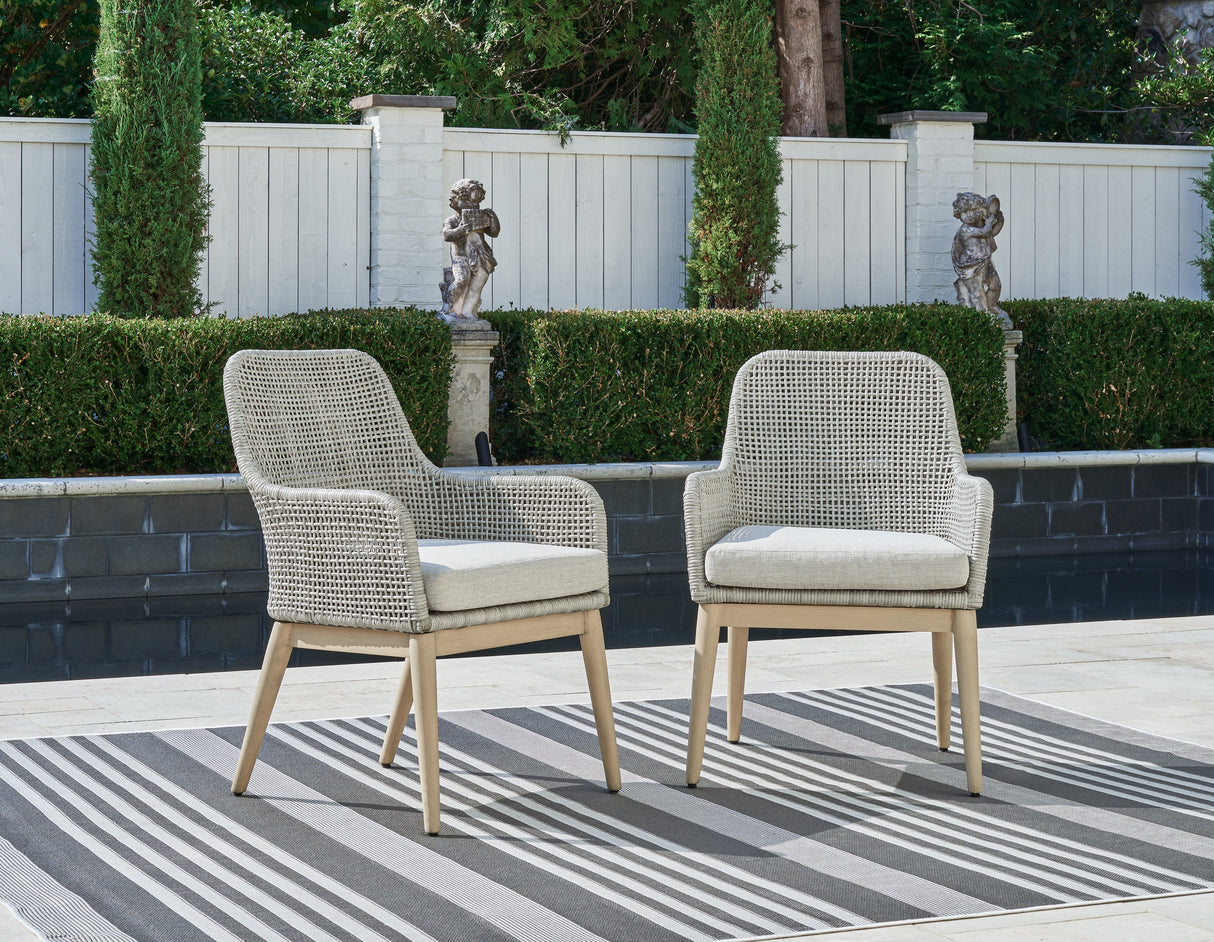 Nashville Furniture Outlets - Ashley Furniture - Seton Creek Outdoor - Arm Chair With Cushion (Set of 2) / Gray - P798-601A