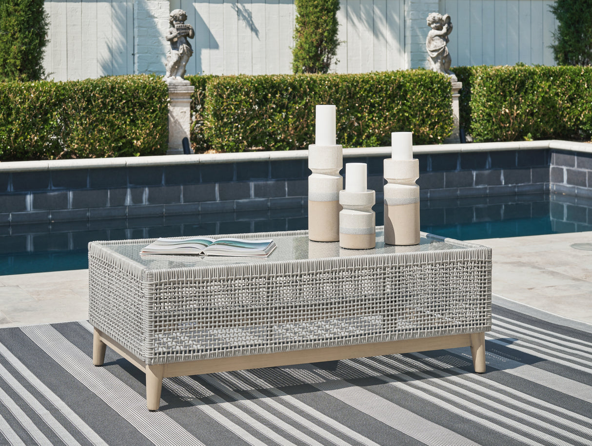 Nashville Furniture Outlets - Ashley Furniture - Seton Creek Outdoor - Rectangular Cocktail Table / Gray - P798-701