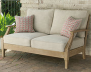 Nashville Furniture Outlets - Ashley Furniture - Clare View Outdoor - Loveseat w/Cushion / Beige - P801-835