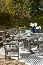 Nashville Furniture Outlets - Ashley Furniture - Visola Outdoor - RECT Dining Table w/UMB OPT / Gray - P802-625