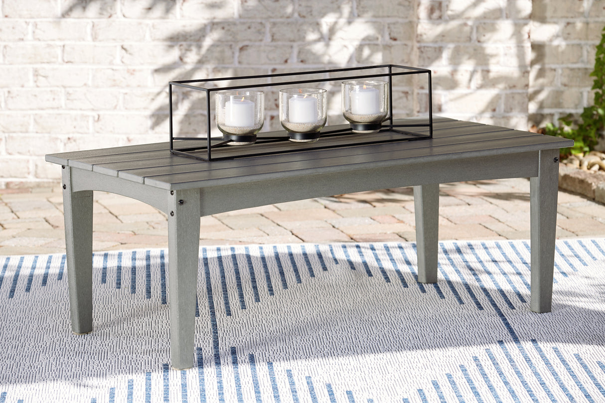 Nashville Furniture Outlets - Ashley Furniture - Visola Outdoor - Rectangular Cocktail Table / Gray - P802-701