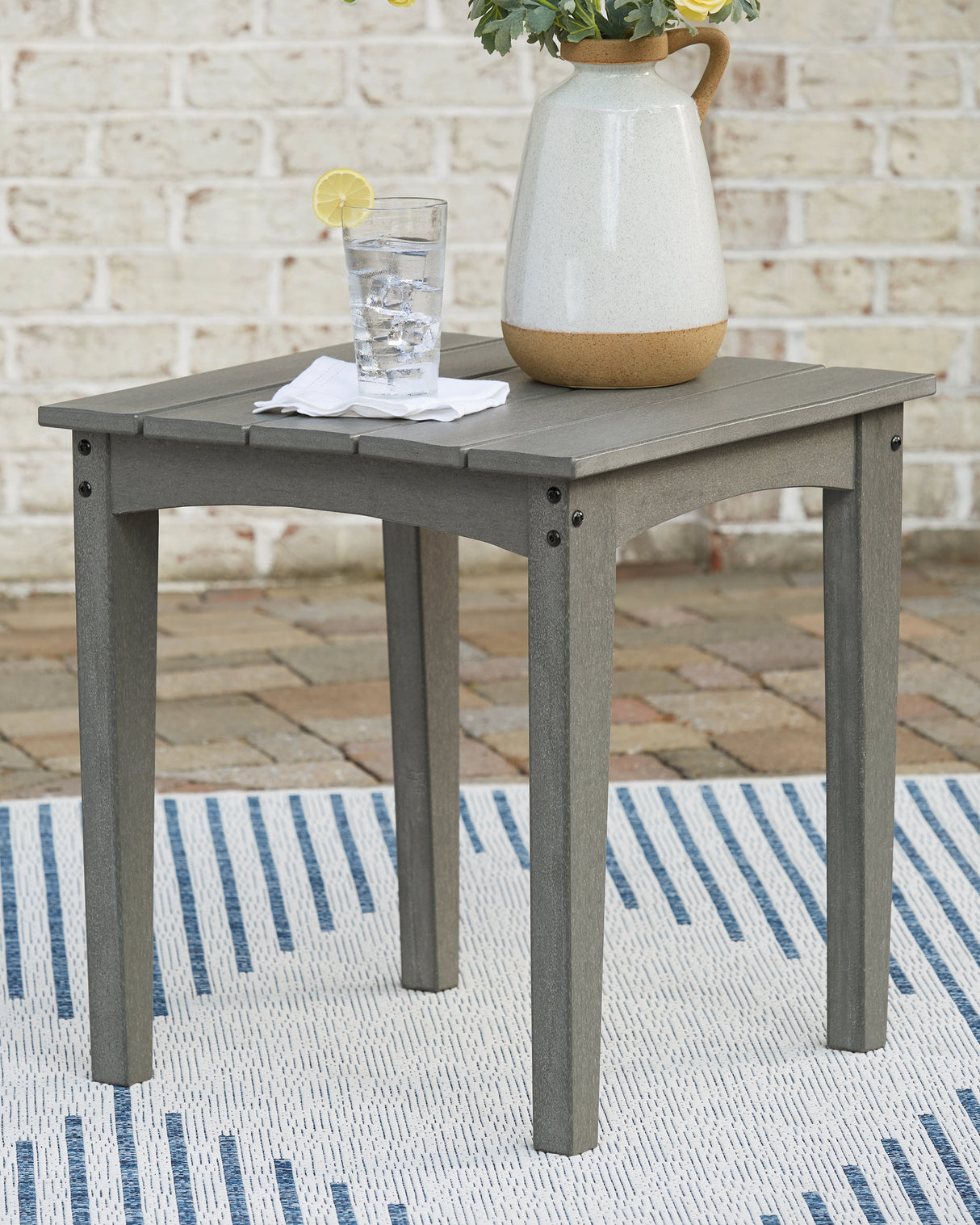 Nashville Furniture Outlets - Ashley Furniture - Visola Outdoor - Square End Table / Gray - P802-702