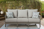 Nashville Furniture Outlets - Ashley Furniture - Visola Outdoor - Sofa with Cushion / Gray - P802-838