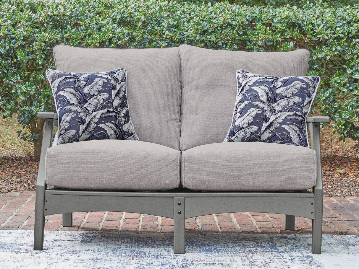 Nashville Furniture Outlets - Ashley Furniture - Cove Beach Outdoor - Loveseat w/Cushion / Gray - PCP803-835
