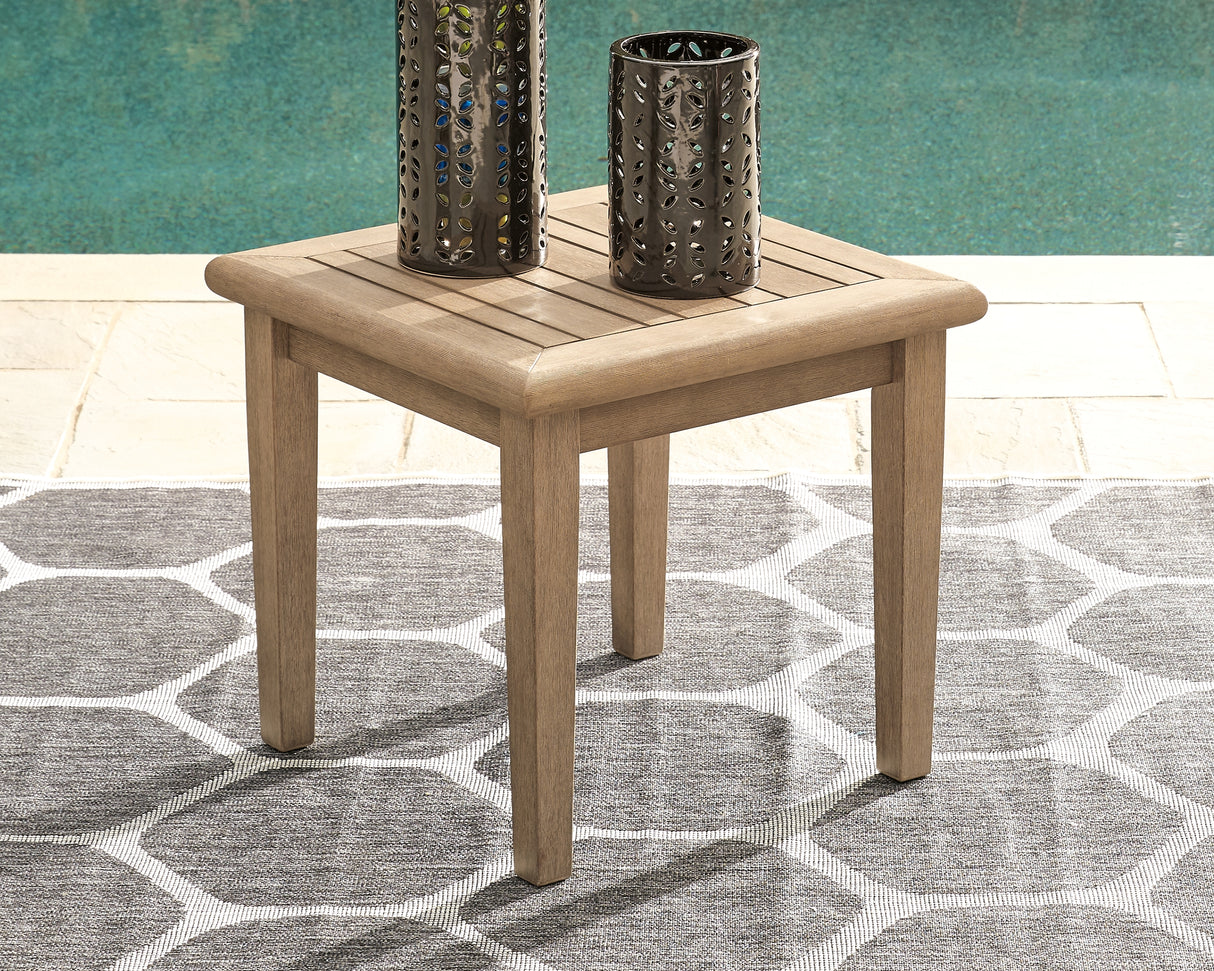Nashville Furniture Outlets - Ashley Furniture - Gerianne Outdoor - Square End Table / Grayish Brown - P805-702