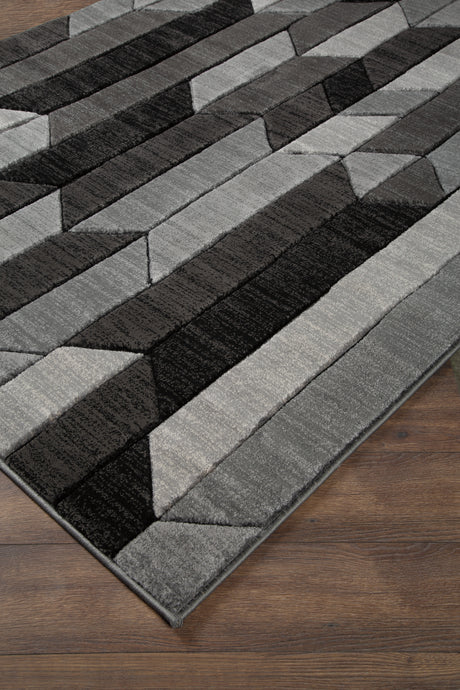 Nashville Furniture Outlets - Ashley Furniture - Chayse Rug - 5' x 6'7" Rug / Black/Gray - R403462