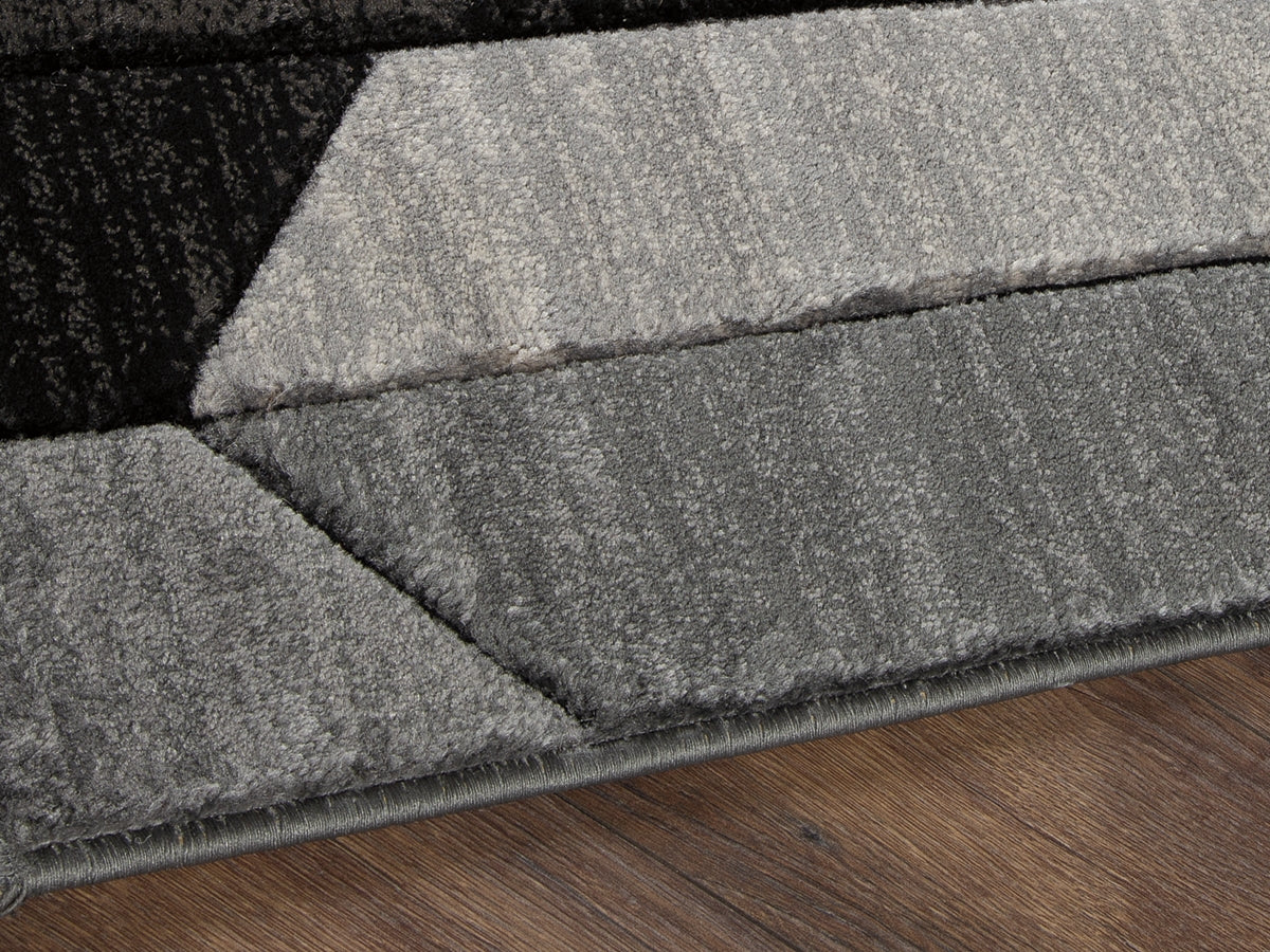 Nashville Furniture Outlets - Ashley Furniture - Chayse Rug - 5' x 6'7" Rug / Black/Gray - R403462
