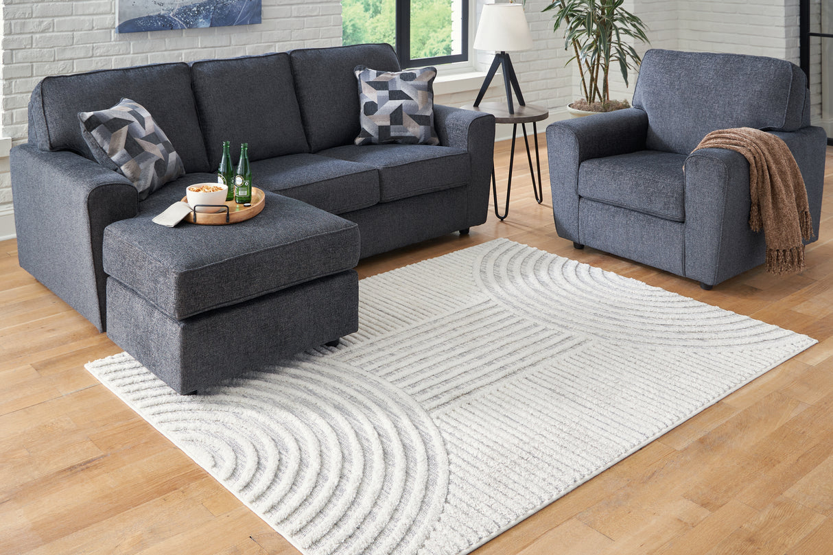 Nashville Furniture Outlets - Ashley Furniture - Lambworth Rug - 5'3" x 7' Rug / Gray/Cream - R405342