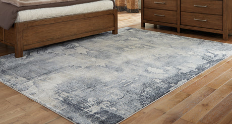 Nashville Furniture Outlets - Ashley Furniture - Langrich Rug - 7'10" x 10'6" Rug / Blue/Gray/Cream - R406131