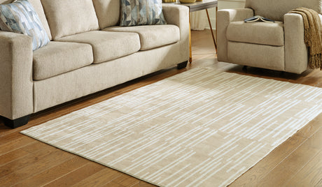 Nashville Furniture Outlets - Ashley Furniture - Ardenville Rug - 5' x 7'1" Washable Rug / Tan/Cream - R406212