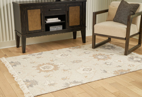 Nashville Furniture Outlets - Ashley Furniture - Calkin Rug - 8' x 10' Rug / Linen/Gray/Caramel - R406391